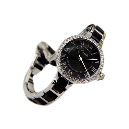 Kimio นาฬิกาข้อมือผู้หญิง สาย Alloy รุ่น K506 - สีดำ/เงิน