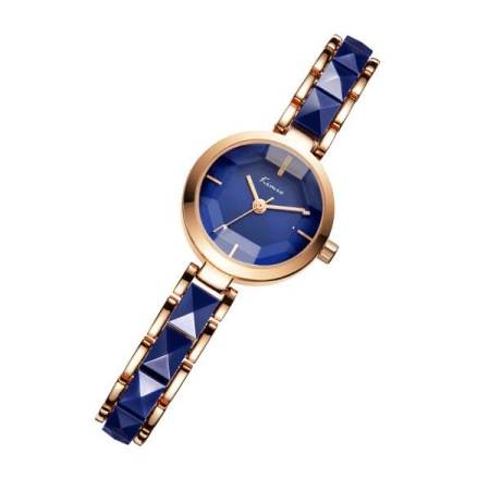 Kimio นาฬิกาข้อมือผู้หญิง สาย Alloy สีน้ำเงิน/โรสด์โกล์ด รุ่น KW6120 Kimio นาฬิกาข้อมือผู้หญิง สาย Alloy สีน้ำเงิน/โรสด์โกล์ด รุ่น KW6120