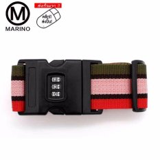 Marino สายรัดกระเป๋าเดินทางมีรหัสผ่าน No.051 - (Pink Green)
