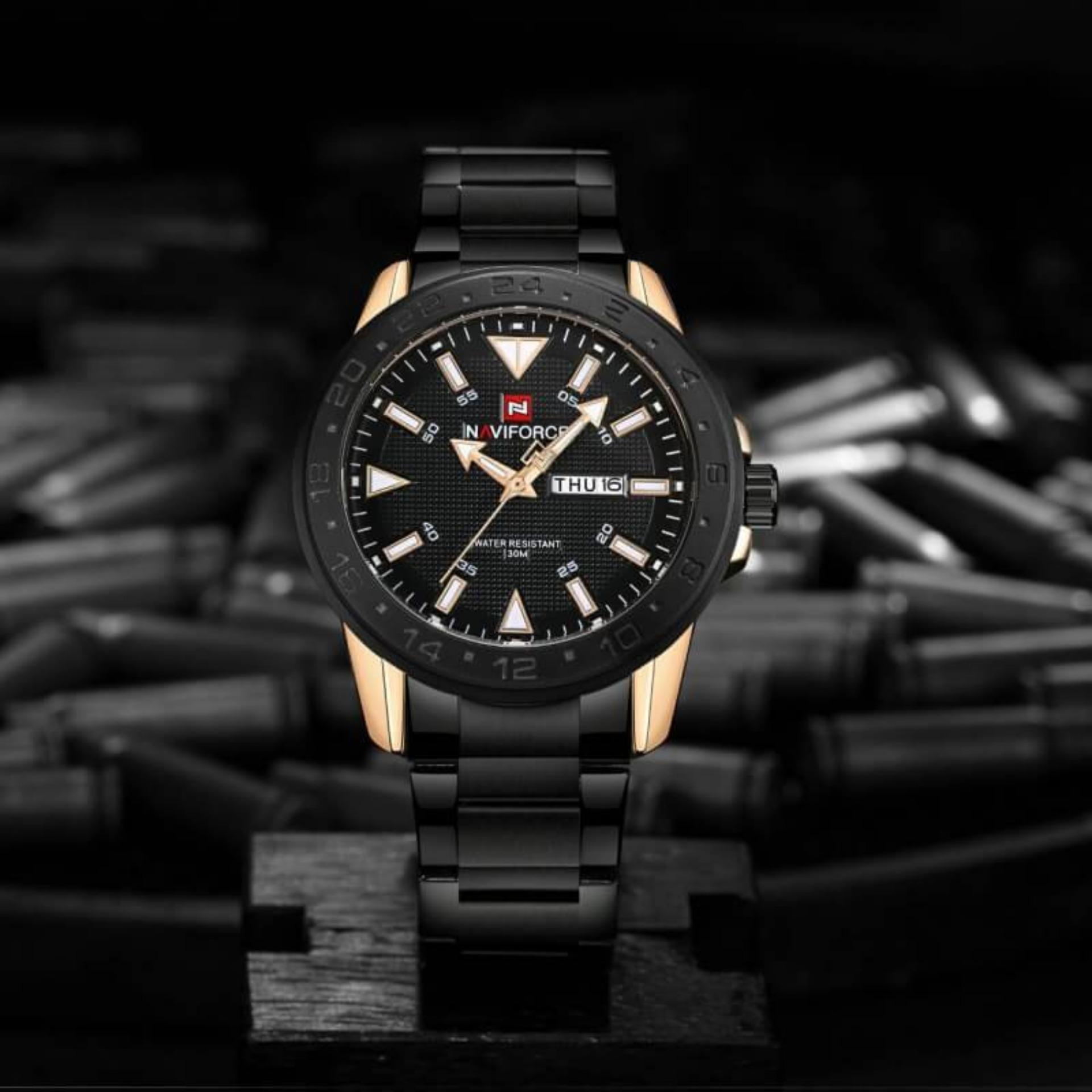 ((ประกันศูนย์ไทย)) NAVIFORCE WATCH นาฬิกาข้อมือผู้ชาย เครื่องญี่ปุ่น กันน้ำ100% สายแสตนเลสแท้ รุ่น NF9109S