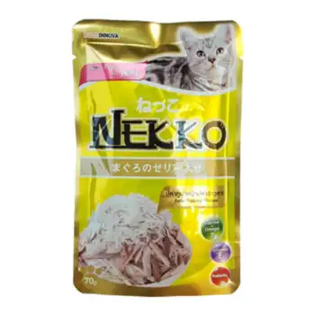   อาหารแมวแบบเปียก Nekko ปลาทูน่า หน้าปลาข้าวสาร (เหลือง) 70x12 ซอง รีวิว