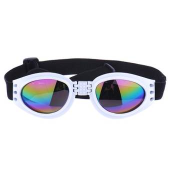 ราคา new Y301White Pet cat Dog Dog Goggles UV Sunglasses Sun Glasses Fashion Eye Wear Protection - intl รีวิว