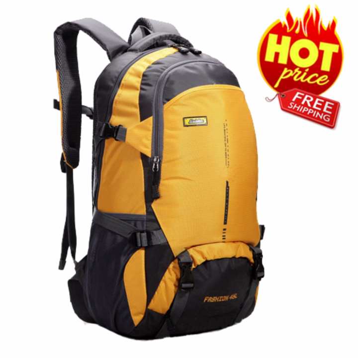 NL04YE สีเหลือง กระเป๋าเดินทาง กระเป๋าสะพายหลัง กระเป๋าเป้เดินทาง กระเป๋าเป้ผู้ชาย กระเป๋าเป้เท่ๆ กระเป๋าสัมภาระ กระเป๋าไนลอนกันน้ำ backpack