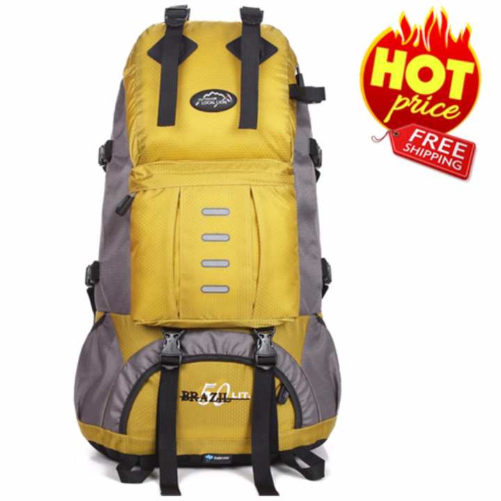 NL14YE สีเหลือง กระเป๋าเดินทาง กระเป๋าสะพายหลัง กระเป๋าเป้เดินทาง กระเป๋าเป้ผู้ชาย กระเป๋าเป้เท่ๆ กระเป๋าสัมภาระ กระเป๋าไนลอนกันน้ำ backpack