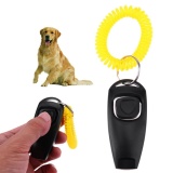 Newlifestyle สัตว์เลี้ยงผู้ฝึกสอน Clicker สัตว์เลี้ยงสุนัขฝึกอบรมเสียงพวงกุญแจและสายคล้องข้อมือ (สีดำ) - นานาชาติ