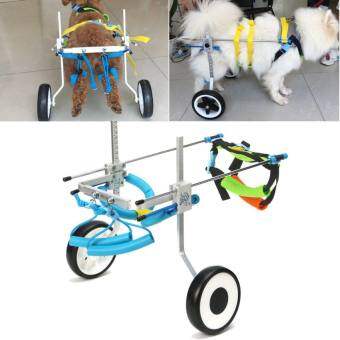สัตว์เลี้ยงรถเข็นคนพิการลูกสุนัขแมวสุนัขพิการขาหลังสแตนเลสขนาด XS 5 ''- นานาชาติ