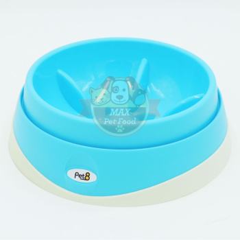 ข้อมูล ชามใส่อาหาร Pet8 กันมดและชะลอการกินอาหาร สีฟ้า 16*7Cm.1ใบ ดีไหม