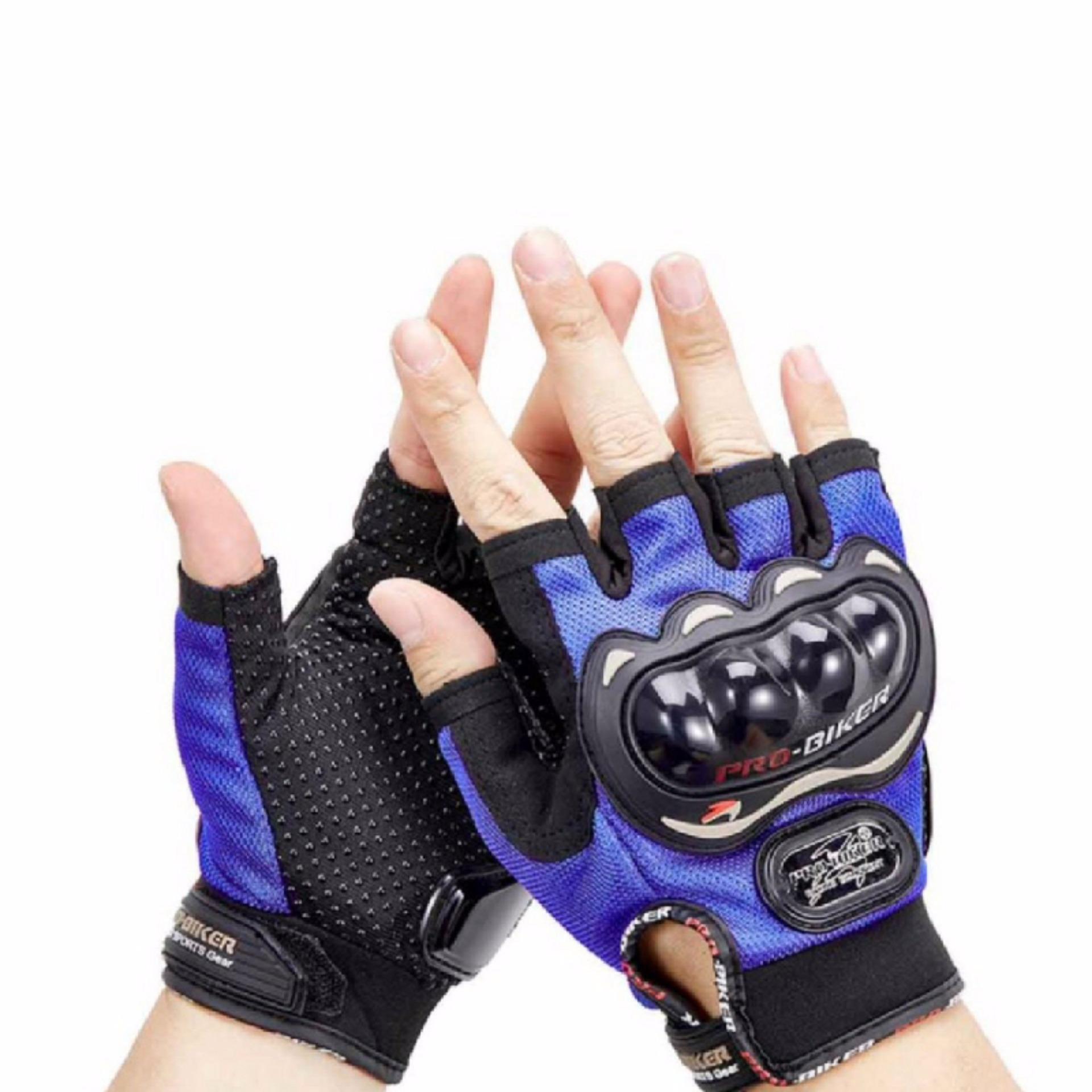 PHC ถุงมือสั้น L (น้ำเงิน)