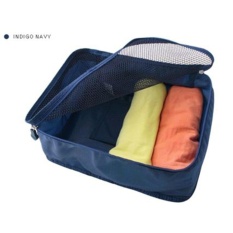 กระเป๋าจัดเก็บเสื้อผ้ากางเกงใน ชุดชั้นใน กระเป๋าจัดเก็บระเบียบอเนกประสงค์  ไว้ใส่ในกระเป๋าเดินทาง  สีกรม