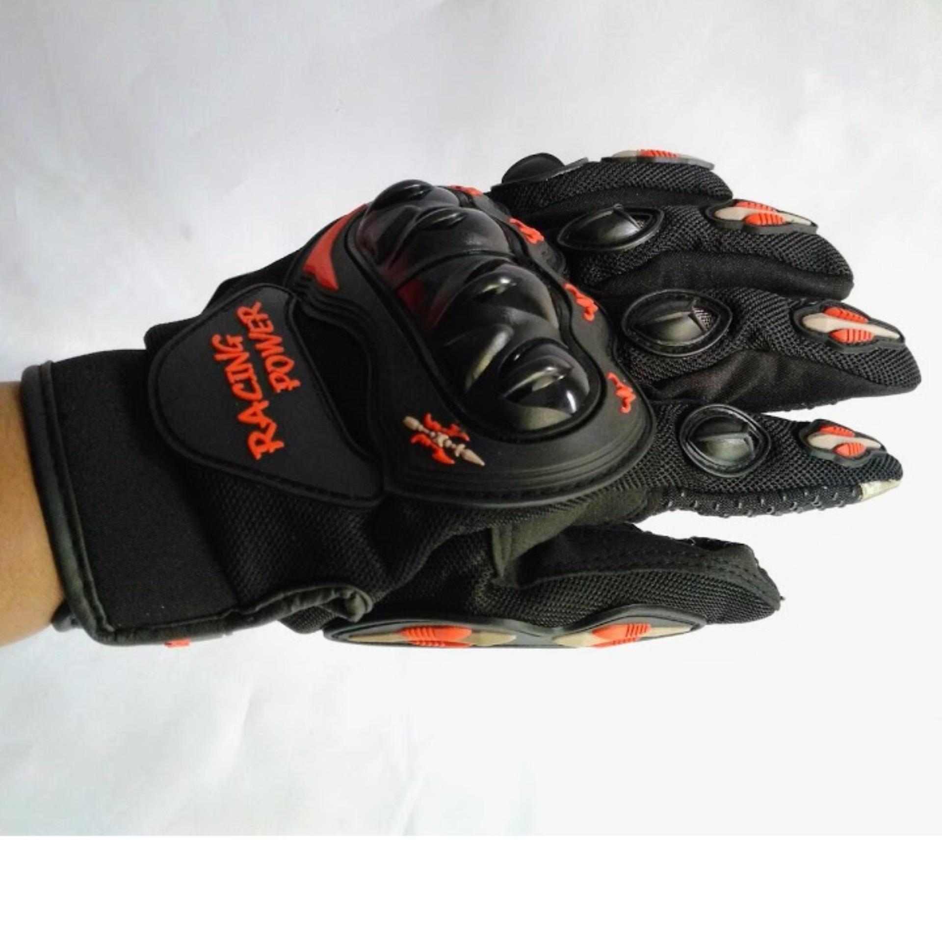 RacingPowerถุงมือขับมอไซค์รุ่นทัสกรีนSize.M (Red)