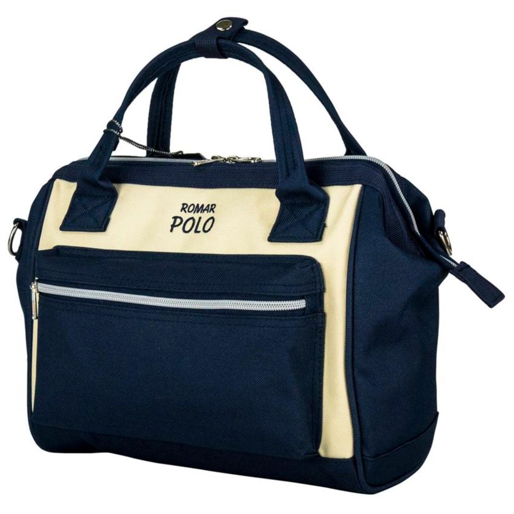 Romar Polo กระเป๋าถือ กระเป๋าสะพายข้าง Casual styles รุ่น R92211 (Black Cream)