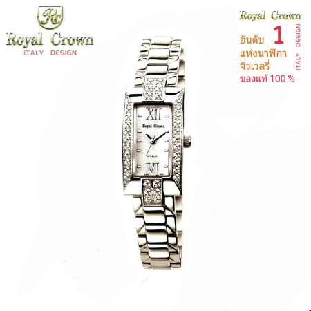 Royal Crown นาฬิกาข้อมือผู้หญิง สายสแตนเลสอย่างดี รุ่น 3591-SSL (Silver) Royal Crown นาฬิกาข้อมือผู้หญิง สายสแตนเลสอย่างดี รุ่น 3591-SSL (Silver)