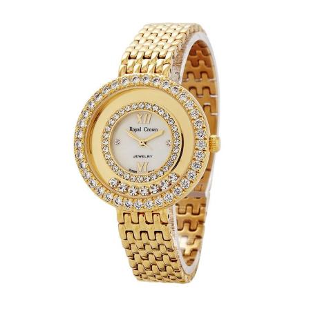 Royal Crown นาฬิกาข้อมือผู้หญิง สายสแตนเลส รุ่น 3628L-SSL - สีทอง