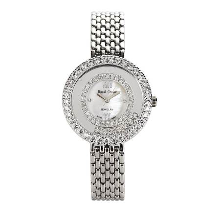Royal Crown นาฬิกาข้อมือผู้หญิง สายสแตนเลส รุ่น 3628L-SSL - สีเงิน Royal Crown นาฬิกาข้อมือผู้หญิง สายสแตนเลส รุ่น 3628L-SSL - สีเงิน