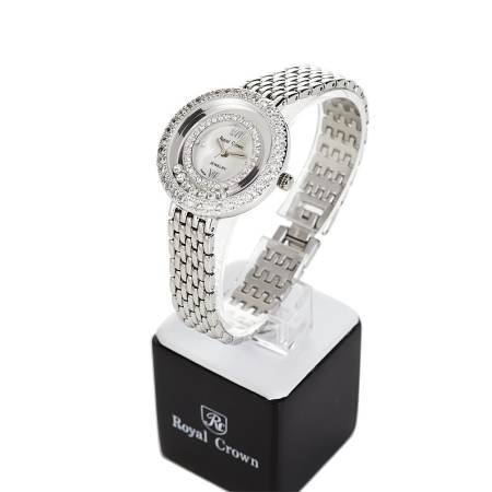 Royal Crown นาฬิกาข้อมือผู้หญิง สายสแตนเลส รุ่น 3628L-SSL - สีเงิน