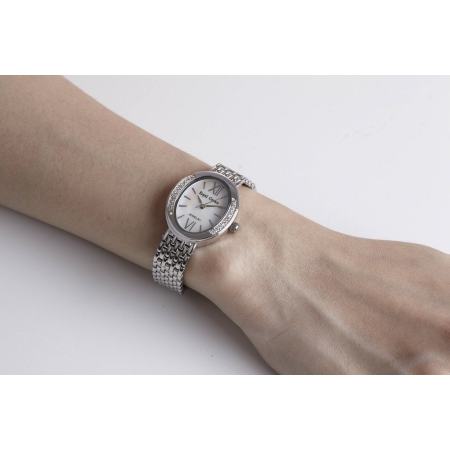 Royal Crown นาฬิกาข้อมือผู้หญิง สายสแตนเลส ประดับเพชร รุ่น 6309 - Silver