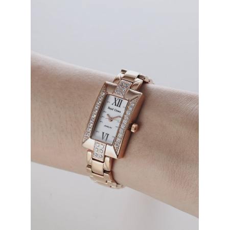 Royal Crown นาฬิกาข้อมือผู้หญิง สายสแตนเลส  รุ่น 3591-SSL - Pink/Gold