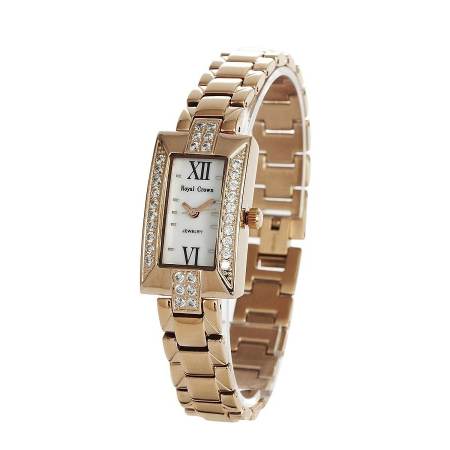 Royal Crown นาฬิกาข้อมือผู้หญิง สายสแตนเลส รุ่น 3591-SSL - Pink/Gold Royal Crown นาฬิกาข้อมือผู้หญิง สายสแตนเลส รุ่น 3591-SSL - Pink/Gold