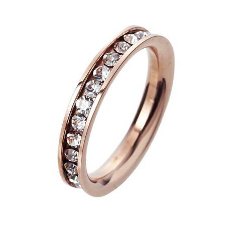 Royal Crown นาฬิกาข้อมือผู้หญิง สายสแตนเลส  รุ่น 3591-SSL (Pink/Gold) แถมฟรี แหวนเพชร CZ 1 วง