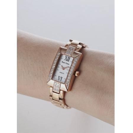 Royal Crown นาฬิกาข้อมือผู้หญิง สายสแตนเลส  รุ่น 3591-SSL (Pink/Gold) แถมฟรี แหวนเพชร CZ 1 วง
