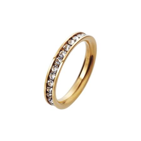 Royal Crown นาฬิกาข้อมือผู้หญิง สายสตแนเลส รุ่น 6306-SSL - Gold (แถมฟรี แหวนเพชร CZ)