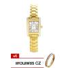 Royal Crown นาฬิกาข้อมือผู้หญิง สายสตแนเลส รุ่น 6306-SSL - Gold (แถมฟรี แหวนเพชร CZ)