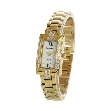 Royal Crown นาฬิกาผู้หญิง สายสแตนเลส รุ่น 3591-SSL - สีทอง Royal Crown นาฬิกาผู้หญิง สายสแตนเลส รุ่น 3591-SSL - สีทอง