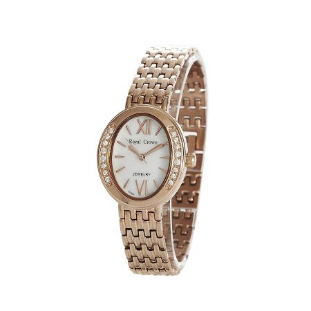 Royal Crown นาฬิกาผู้หญิง สายสแตนเลส รุ่น 6309-SSL - สีพิงค์โกลด์ Royal Crown นาฬิกาผู้หญิง สายสแตนเลส รุ่น 6309-SSL - สีพิงค์โกลด์