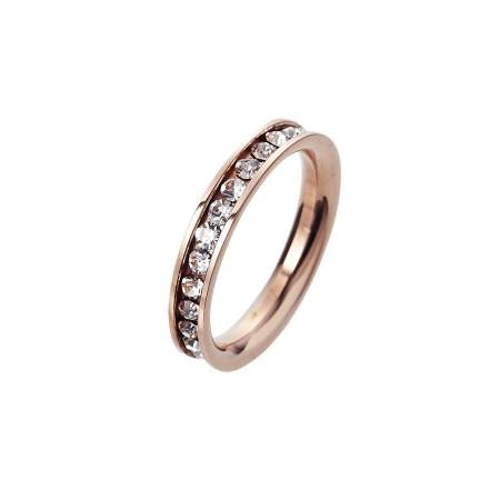 Royal Crown นาฬิกาประดับเพชรสไตล์อิตาลี รุ่น 6306-SSL-Pink Gold แถมแหวนเพชร CZ