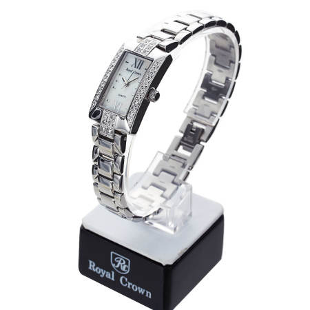 Royal Crown นาฬิกาประดับเพชรสุภาพสตรี สายสแตนเลส รุ่น 3591-SSL-Silver (Free CZ Ring) Royal Crown นาฬิกาประดับเพชรสุภาพสตรี สายสแตนเลส รุ่น 3591-SSL-Silver (Free CZ Ring)
