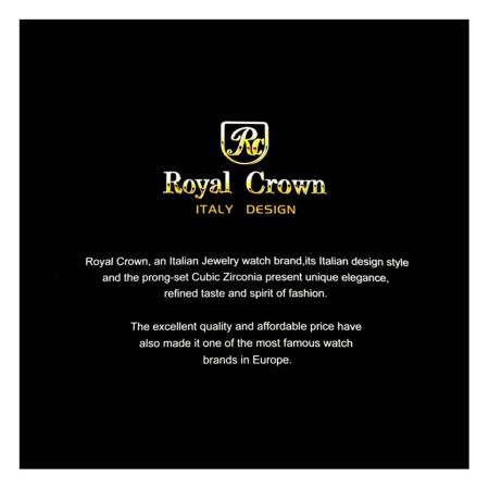 Royal Crown นาฬิกาสำหรับสตรี ประดับเพชร สายสแตนเลสอย่างดี รุ่น 6104-SSL (สี Silver) Royal Crown นาฬิกาสำหรับสตรี ประดับเพชร สายสแตนเลสอย่างดี รุ่น 6104-SSL (สี Silver)