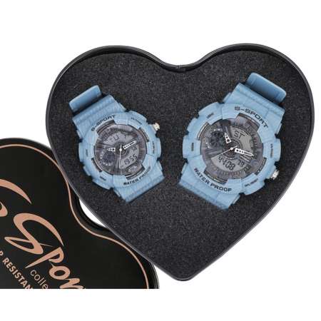 S Sport นาฬิกาคู่รัก กันน้ำได้ดี (ได้สองเรือนพร้อมกล่องรูปหัวใจ) รุ่น LG9228 S Sport นาฬิกาคู่รัก กันน้ำได้ดี (ได้สองเรือนพร้อมกล่องรูปหัวใจ) รุ่น LG9228