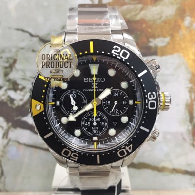 ดูภาพ SEIKO Prospex Solar Chronograph Diver's 200 m. Men's Watch รุ่น SSC613P1 - สีเงิน/สีดำ/สีเหลือง เพิ่มเติม SEIKO Prospex Solar Chronograph Diver's 200 m. Men's Watch รุ่น SSC613P1 - สีเงิน/สีดำ/สีเหลือง