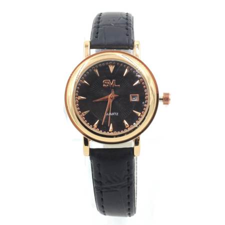 Sevenlight  SVL นาฬิกาข้อมือคู่รัก ระบบวันที่ - 9234-8162 (Black/ Rose Gold)