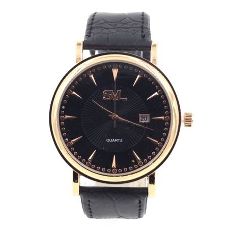 Sevenlight  SVL นาฬิกาข้อมือคู่รัก ระบบวันที่ - 9234-8162 (Black/ Rose Gold)