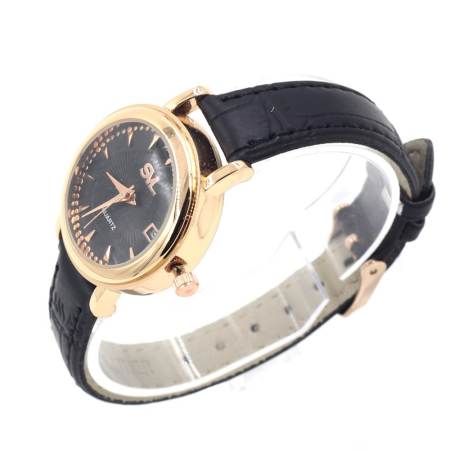 Sevenlight  SVL นาฬิกาข้อมือคู่รัก ระบบวันที่ - 9234-8162 (Black/ Rose Gold)
