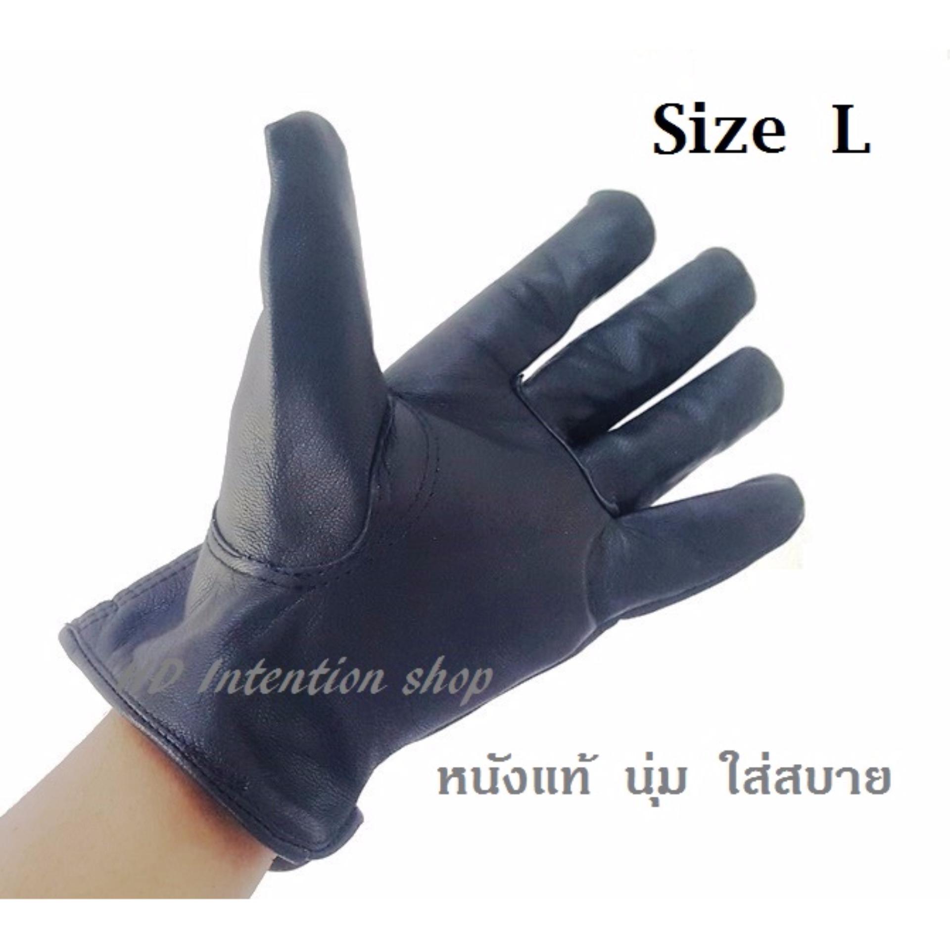 ถุงมือมอเตอร์ไซค์ ถุงมือหนังแกะ เต็มนิ้ว แนวเรโทร กันกระแทก กันแดดกันลม สีดำ Size L ถุงมือมอเตอร์ไซค์ ถุงมือหนังแกะ เต็มนิ้ว แนวเรโทร กันกระแทก กันแดดกันลม สีดำ Size L