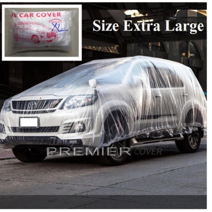 พลาสติกคลุมรถ เก๋งใหญ่/กระบะ size XL Plastic Car Cover