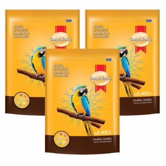 Smartheart อาหารนกแก้ว นกคอนัวร์ ขนาด 400g (3 ถุง) Smartheart อาหารนกแก้ว นกคอนัวร์ ขนาด 400g (3 ถุง)