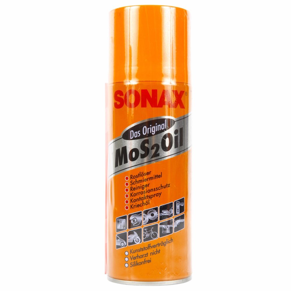 โซแนค โซแนก น้ำยาครอบจักรวาล น้ำยาอเนกประสงค์ SONAX MoS2 Oil No.303 สินค้าคุณภาพจากเยอรมันนี ทำความสะอาดเครื่องยนต์ ล้างสนิม ทำความสะอาดโซ่จักรยาน หลื่อลื่นโซ่จักรยาน ช่วยละลายยางมะตอย ใช้สำหรับงานหล่อลื่นภายนอกได้ทุกประเภท เช่น ชิ้นส่วนเครื่องจักร