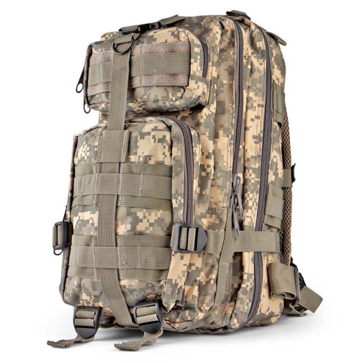Sport กระเป๋าเป้เดินป่า เป้สะพายหลัง 3P Backpack Bag 25L ( Digital Camouflage/ลายพราง เขียว )