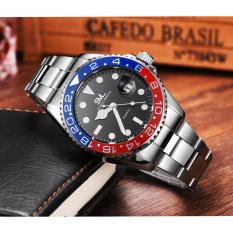 ฟรี! กล่องกล่องเช็ตสุดหรู!  SVL Date Quartz นาฬิกาข้อมือผู้ชาย มีวันที่ กันน้ำ 100% รุ่น GP80329  (Blue/ Red)