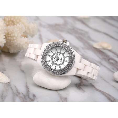 SVL นาฬิกาข้อมือผู้หญิง สไตล์แบรนด์หรู (แถมกล่องสวยหรู) รุ่น J-112