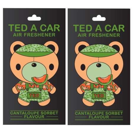 TED A CAR แผ่นหอมปรับอากาศ กลิ่นเชอร์เบทแคนตาลูป (2 ชิ้น)