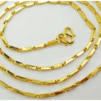 Thai Jewelry สร้อยคอ ทองคำ ผู้หญิง ผู้ชาย โคลนนิ่ง งานชุบทองไมครอน ชุบด้วยเศษทองคำแท้ 96.5 % น้ำหนัก 2 สลึง ความยาว 24 นิ้ว( 60 ซ.ม.) เครื่องประดับ ทองชุบ ทองหุ้ม เกรดพรีเมี่ยม