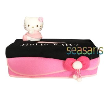 Tissue Cover ที่หุ้มกล่องทิชชูแบบตั้ง คิตตี้สีดำ+ชมพู