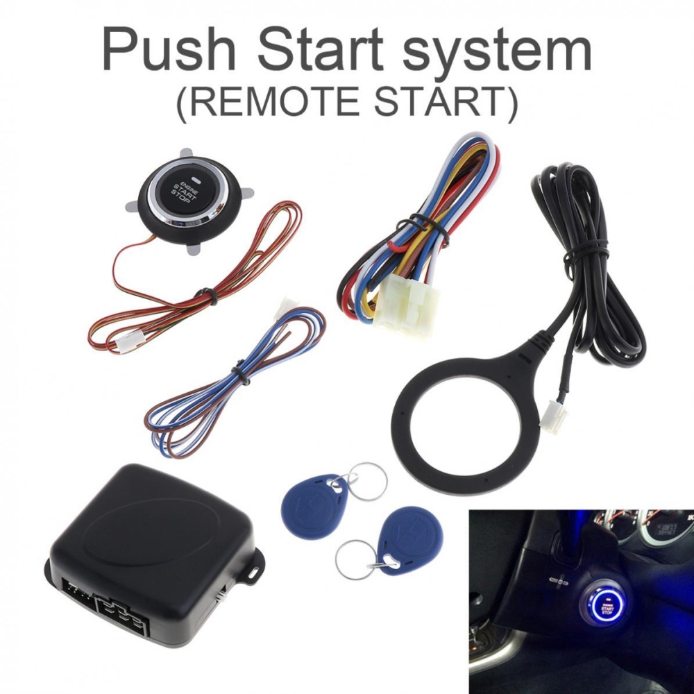 รีวิว 12V Auto RFID Alarm System and Warded Lock Antitheft Push Start