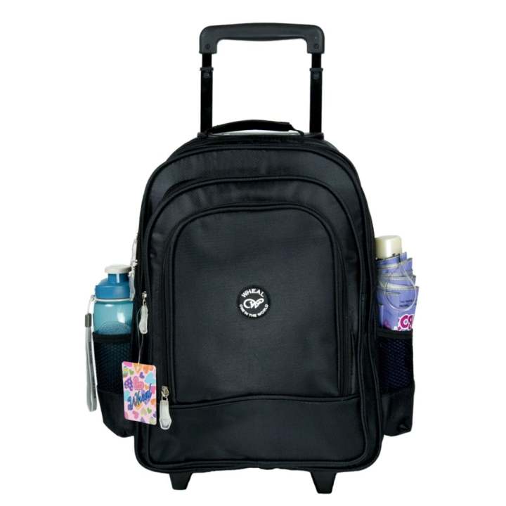 Wheal กระเป๋าเป้มีล้อลาก สะพายหลังกระเป๋านักเรียน 16 นิ้ว รุ่น 106 (Black)