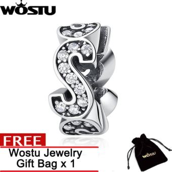 WOSTU การจัดส่งสินค้าฟรี การออกแบบเดิม 925 เงินสเตอร์ลิง Spacer