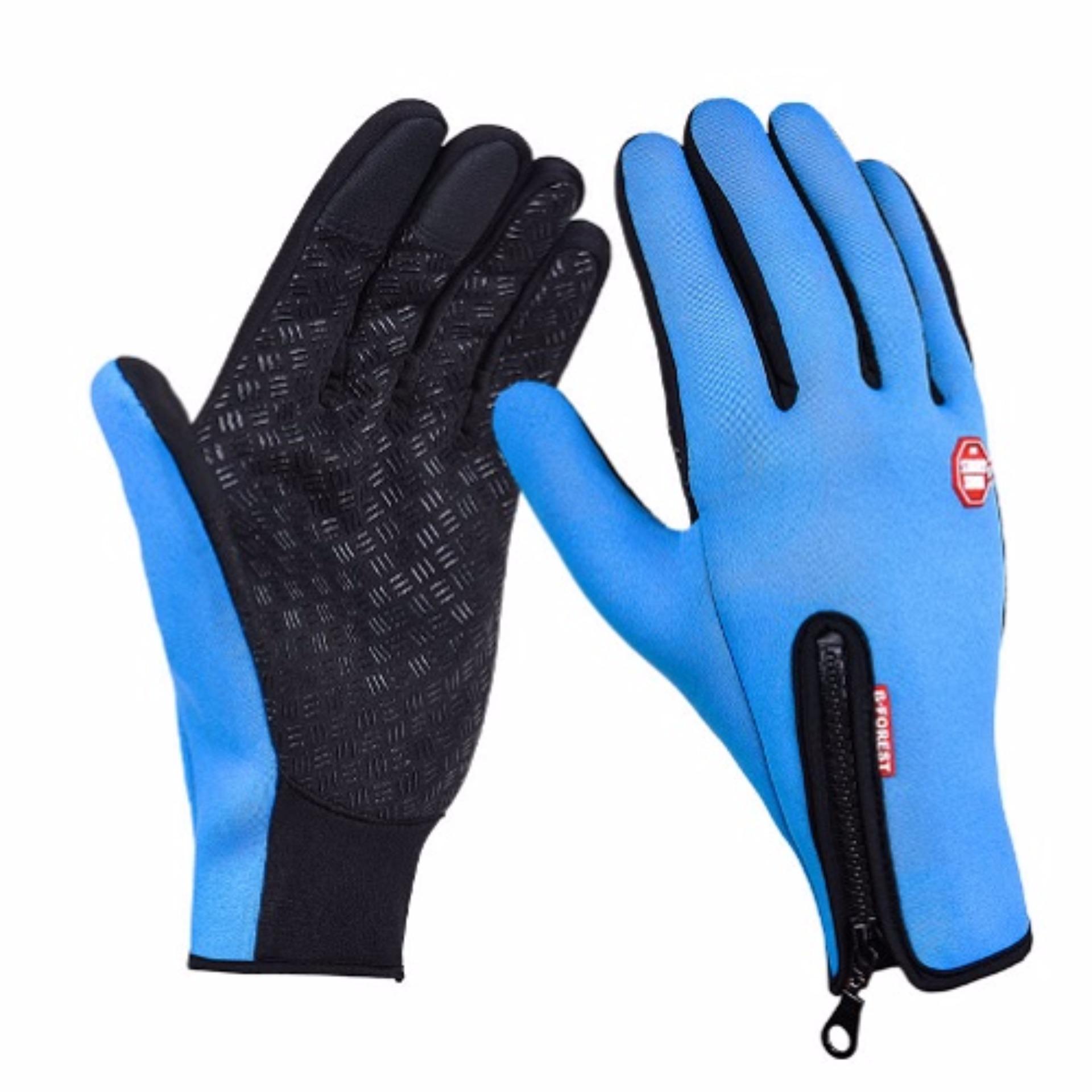 Y and L Support  ถุงมือขี่มอเตอร์ไซค์ สีฟ้า/ Glove-D08- blue